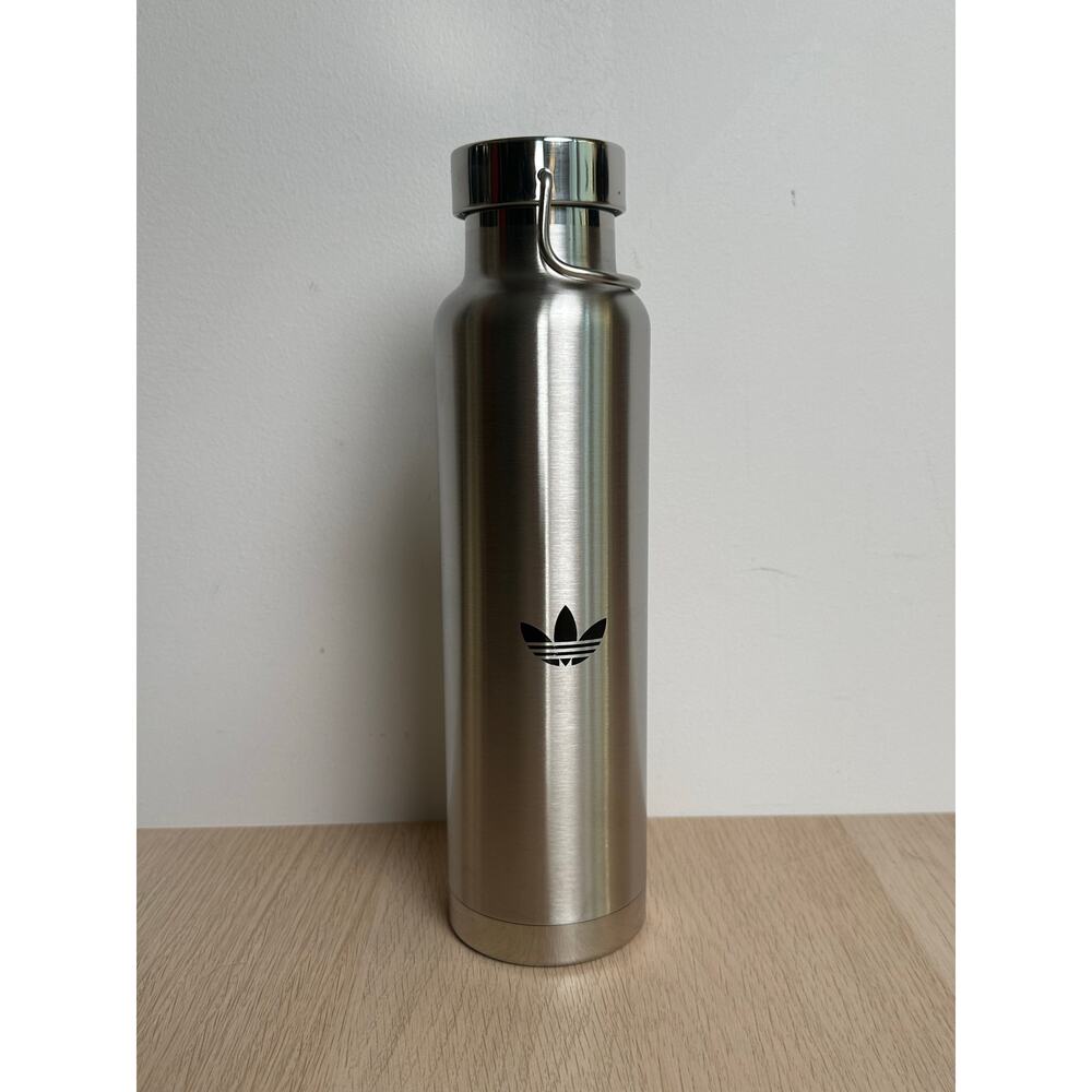 Limited Adidas Brushed Steel Water Bottle - New